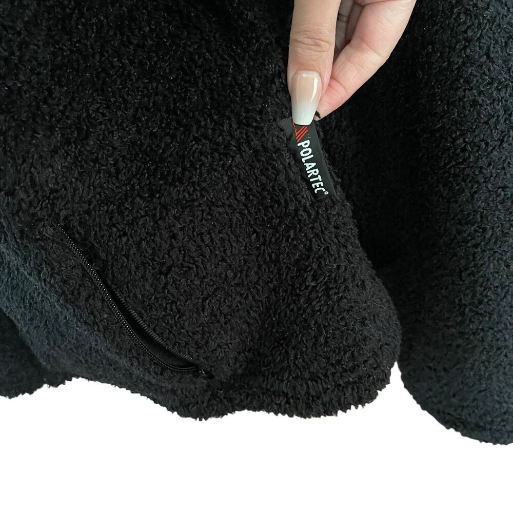 Black Diamond Womens XL Fleece Fuzzy Sherpa Jacket Black Full Zip NO SIZE TAG - Picture 9 of 11